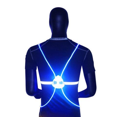 360 réfléchissant LED Flash conduite gilet haute visibilité nuit cyclisme course équitation activités de plein air allumer sécurité vélo gilet ► Photo 1/6