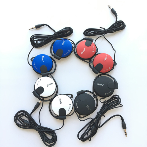 Écouteurs basses avec crochet d'oreille, 3.5mm, casque de sport, oreillettes filaires pour lecteur Mp3, ordinateur, téléphone portable, plusieurs couleurs ► Photo 1/6