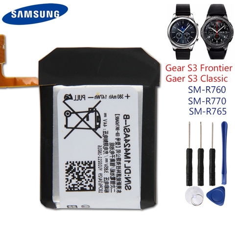 Originale Batterie Samsung EB-BR760ABE Pour Samsung Gear S3 Frontier/Classique EB-BR760A SM-R760 SM-R770 SM-R765 380mAh ► Photo 1/6