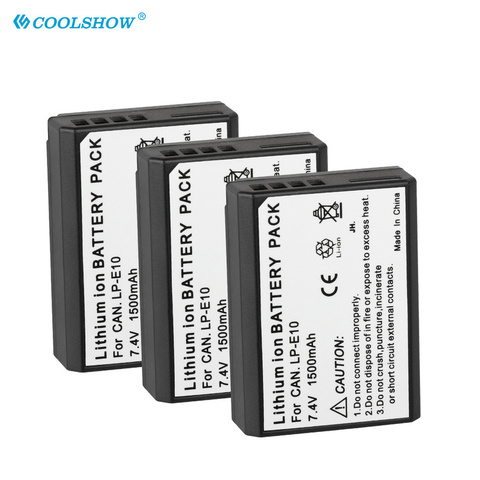 Batterie d'appareil photo LP-E10 LPE10 LP E10 Pour Canon Rebel T3 T5 BAISER X50 X70 EOS 1100D 1200D 1300D e10 1500mAh Batteries ► Photo 1/6