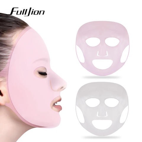 Masque hydratant hydratant de soin de peau de visage de couverture de masque de Silicone réutilisable pour la feuille empêchent l'outil de beauté de vapeur d'évaporation ► Photo 1/6