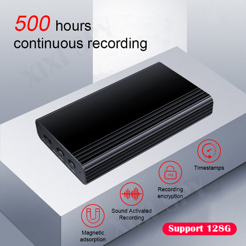 XIXI espion 500 heures enregistreur vocal Dictaphone stylo audio son mini activé numérique professionnel micro flash lecteur ► Photo 1/6