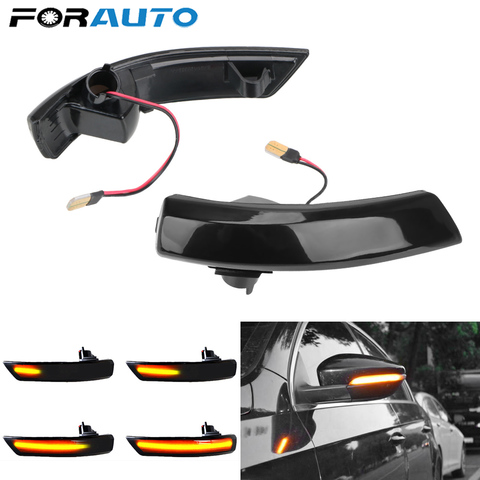 2 pièces coulant aile latérale rétroviseur indicateur clignotant LED clignotant dynamique pour Ford Focus 2 3 Mk2 Mk3 Mondeo Mk4 ► Photo 1/6