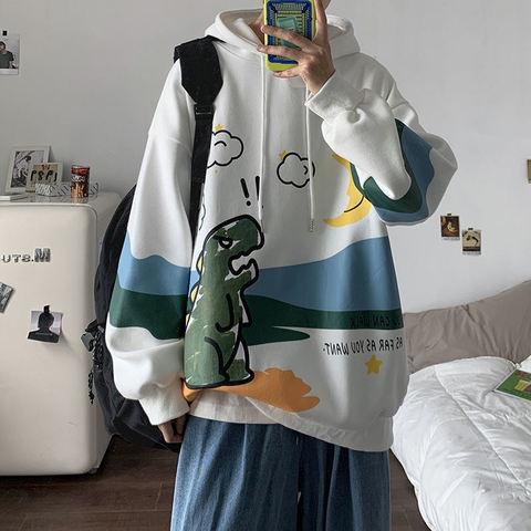 Mignon Sweater À Capuche Dessin Animé Streetwear Hommes Japonais Hip Hop Sweat Hommes Hauts À La Mode Décontracté Drôle Printemps Automne Harajuku Hoodies Mâle ► Photo 1/6