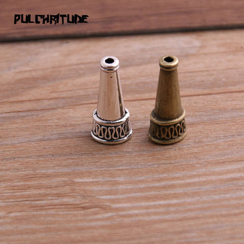 Lot de 10 breloques creuses de 9x10x23mm, accessoires de bijouterie, pendentifs à deux couleurs ► Photo 1/5