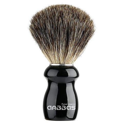 Anbbas blaireau pur blaireau cheveux rasage brosse manche en bois traditionnel blaireau poignée noeud 25mm pour hommes ► Photo 1/6