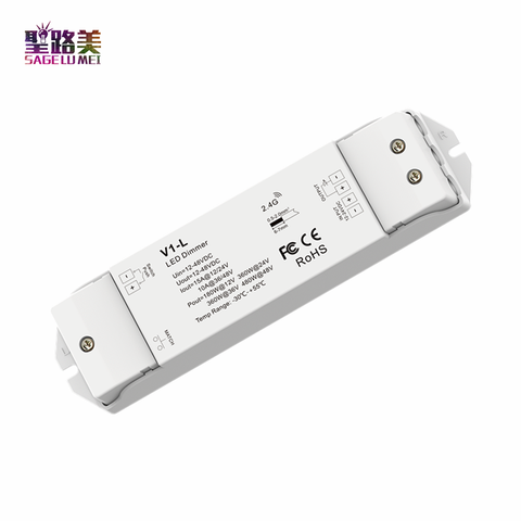 Contrôleur de gradation à tension constante led SMD V1-L DC12V-24V, 1ch * 15a, pour une seule couleur, 5050 3528 ► Photo 1/1