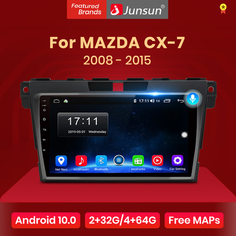 Junsun V1 2G + 32G Android 10.0 autoradio lecteur multimédia Navigation pour Mazda Cx-7 cx7 2008 2009 2010 2011 2012 2013 2014 2015 ► Photo 1/6