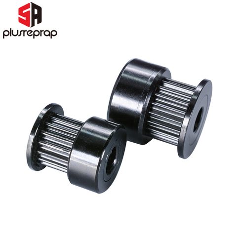 Poulie de synchronisation noire GT2 2/5 dents, alésage de 5mm, poulie en aluminium pour courroie de 6mm, pièces d'imprimante 3D, 16/20 pièces ► Photo 1/6