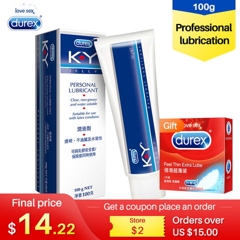 Durex KY – lubrifiant hydrosoluble pour adulte, huile corporelle pour sexe Anal et intime, soulage la sécheresse, 50g/100g ► Photo 1/6