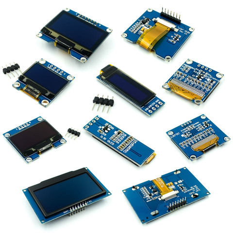 0.91 0.96 1.3 pouces IIC série jaune bleu OLED Module d'affichage 128X64 I2C SSD1306 12864 LCD écran carte GND VCC SCL SDA 0.96