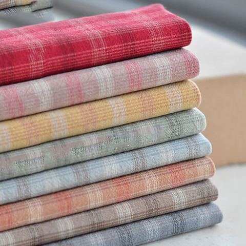 Bricolage japon petit groupe de tissu tissu teint en fil, pour coudre à la main Patchwork Quilting, grille rayure Dot 8 couleur ► Photo 1/5