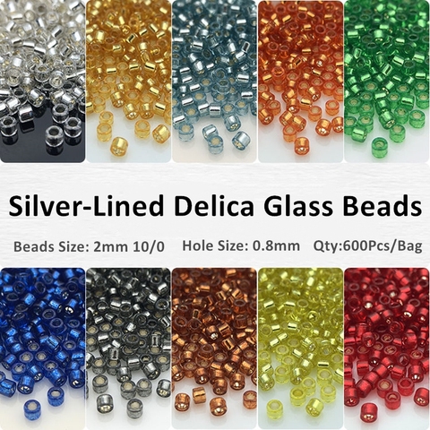 1.6mm 2mm 11/0 perles Delica uniformes 720 pièces/sac 20 couleurs entretoise perle de verre pour bricolage artisanat bijoux boucle d'oreille faisant des accessoires ► Photo 1/6