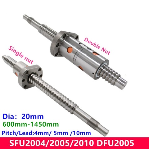 Jeu de vis à billes roulées avec extrémités usinées pour Machine, RM2010 SFU 2005 SFU 2004 2010mm-550mm 20mm 1450, nouveau RM2010 SFU CNC ► Photo 1/6