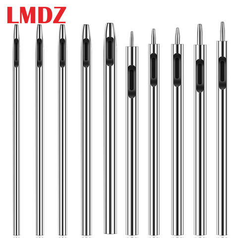 LMDZ – ensemble de poinçons creux pour la fabrication du cuir, outils ronds et creux pour le travail de matériaux souples, 10 pièces ► Photo 1/6