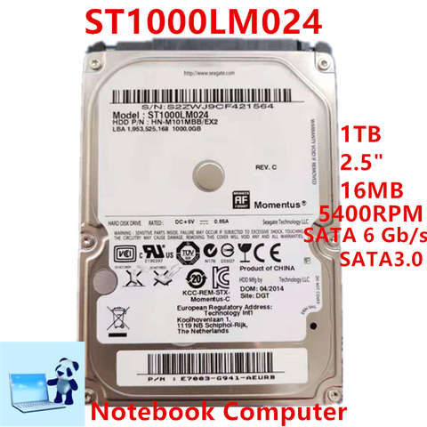 Disque dur interne HDD de 2.5 pouces, 16 mo/s, 5400RPM, 1 to, SATA, pour ordinateur portable, ST1000LM024 ► Photo 1/5