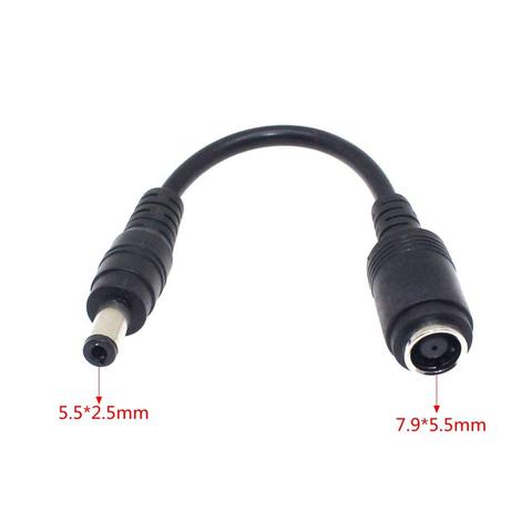 7.9x5.5mm femelle à 5.5x2.5mm mâle prise cc adaptateur secteur chargeur câble cordon pointe pour Asus Lenovo ordinateur portable ► Photo 1/6