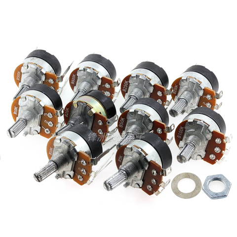 2 PIÈCES WH138-1 B5K B10K B20K B50K B100K B250K B500K Gradation vitesse potentiomètre avec interrupteur ► Photo 1/3