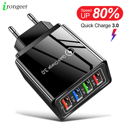 Chargeur USB 3.0 rapide Quick Charge 3.0 pour tablette, compatible avec Huawei Mate 30, Samsung S10 A50, prise murale US/EU, adaptateur pour iPhone 11 ► Photo 1/6