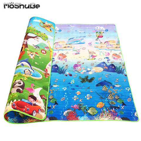 Tapis de jeu pour bébé Puzzle rampant, bleu, tapis de jeu en mousse EVA, jouet pour enfants, pour jouer en extérieur, sol de gymnastique ► Photo 1/6