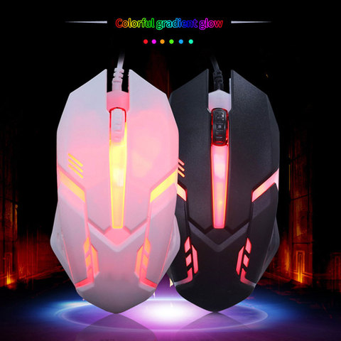 Souris de jeu filaire S1 avec rétro-éclairage LED 2000DPI interface USB souris de bureau silencieuse adaptée à un ordinateur portable de bureau ► Photo 1/6