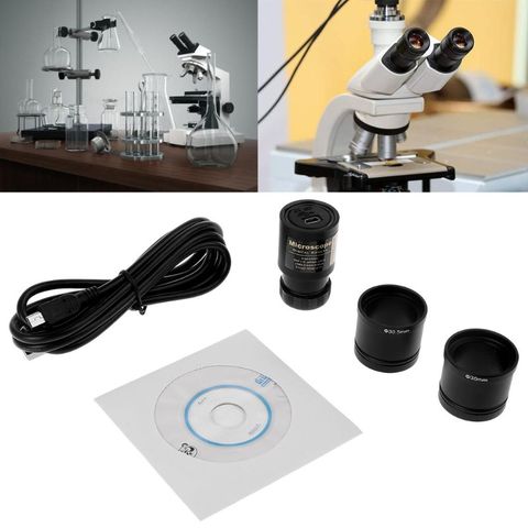 Microscope électronique HD CMOS 2.0MP USB, taille de montage de la caméra 23.2mm avec adaptateurs d'anneau 30mm 30.5mm ► Photo 1/6