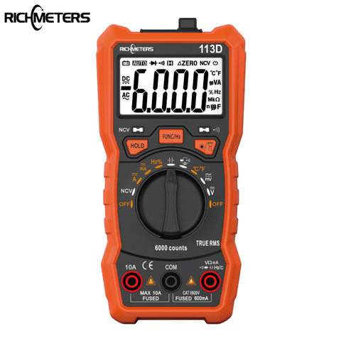 RICHMETERS - Multimètre numériques grand écran RM113D NCV 6000 ► Photo 1/6