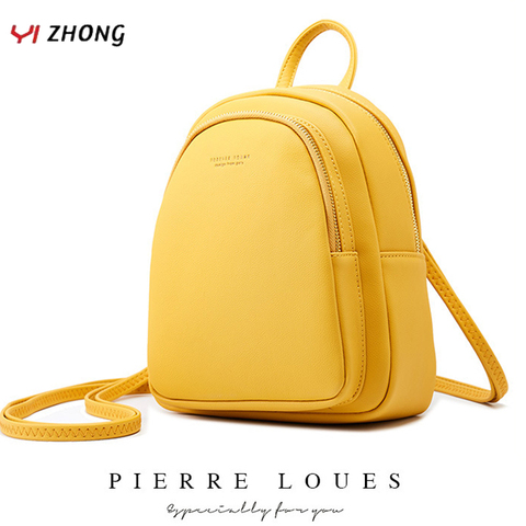 YIZHONG cuir Mini sac à dos multifonction petit sac à dos sac à main concepteur célèbre marque femmes sacs Simple sac à bandoulière Mochila ► Photo 1/6