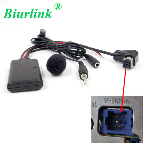 Biurlink-autoradio sans fil, avec entrée Audio AUX, Bluetooth, mains libres, 11 broches, Port IP-BUS pouces, 300CM, adaptateur de Microphone, pour voiture ► Photo 1/6