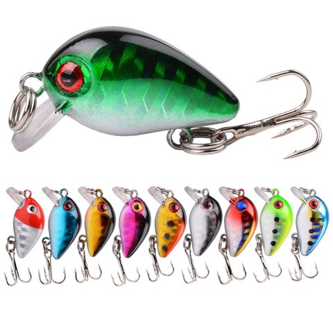 Leurres ménés rigides pour la pêche, appât artificiel, Mini-appât artificiel idéal pour le brochet, le bar ou la truite, crackbait, 3cm, 1.8g ► Photo 1/6