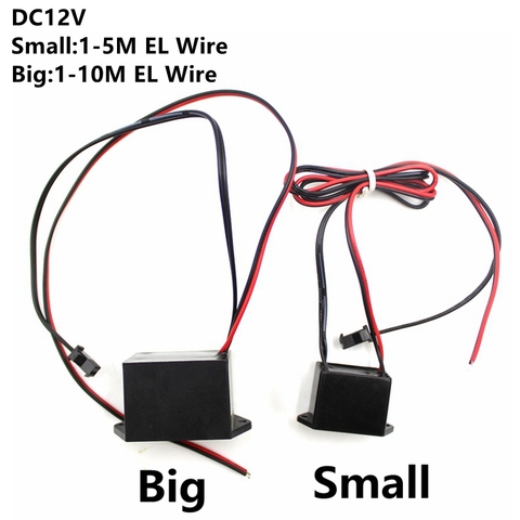 DC12V adaptateur d'alimentation pilote contrôleur onduleur pour (petit 1-5M/grand 1-10M) El fil lumière électroluminescente, cc à ca ► Photo 1/6