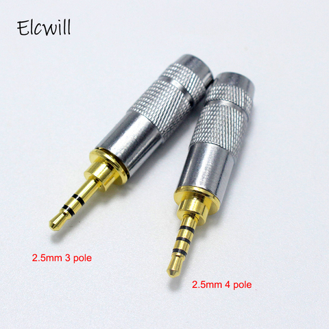 Connecteur mâle Jack 2.5mm, 3 pôles, 4 pôles, adaptateur pour casque stéréo, écouteurs/réparation, haut-parleur avec coque en métal ► Photo 1/6