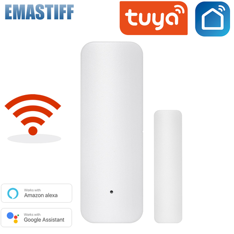 Tuya Smart WiFi capteur de porte portes ouvertes/fermées détecteurs WiFi App Notification alerte alarme de sécurité soutien Alexa Google Home ► Photo 1/4