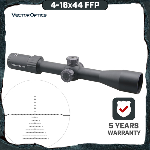 Vector optical Marksman 4-16x44 FFP, objectif de fusil tactique à 1/10 MIL, plan de tir de premier plan, tireur d'élite, fusils de chasse, résistant aux chocs. 338 ► Photo 1/6