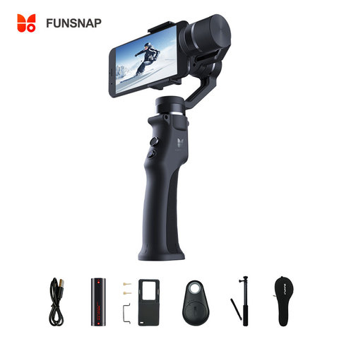 Funsnap – stabilisateur de caméra à cardan 3 axes portatif, Combo 3, pour iPhone GoPro 7 6 5 Sjcam EKEN Yi, caméra d'action Zoom ► Photo 1/6