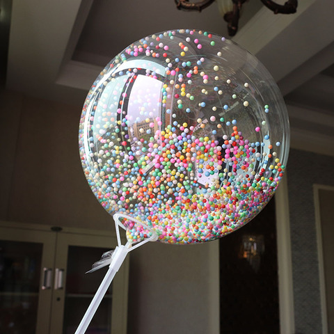 Un ballon géant Transparent coloré à bulles, ballon de décoration pour fête d'anniversaire et mariage, ballon BoBo d'anniversaire ► Photo 1/6