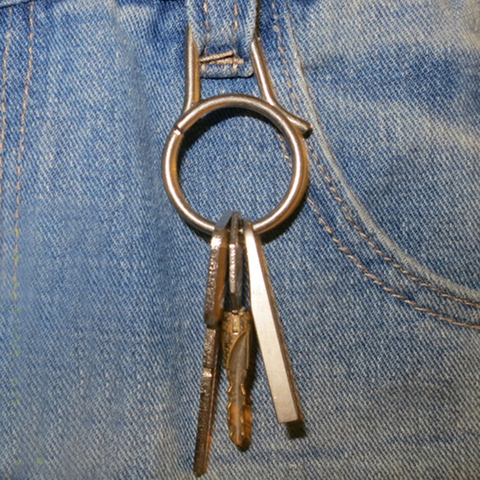 EDC Simple porte-clés en alliage de titane outils d'extérieur porte-clés monobloc ► Photo 1/6