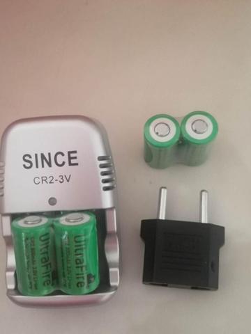 Nouveau 3 V CR2 chargeur de batterie + 2 pièces. 4 pièces. 6 pièces. Batterie rechargeable 15270 CR2 800 mAh, appareil photo numérique fabriqué avec une batterie spéciale ► Photo 1/6