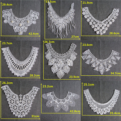 Vente chaude Floral dentelle collier bordure de tissu bricolage broderie dentelle tissu décolleté Applique couture artisanat YL108-YL123 ► Photo 1/2