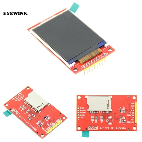 Module d'affichage LCD TFT SPI 2.2 pouces 2.2 pouces, 240x320, interface SPI 4 fils ILI9341 pour 51/AVR/STM32/ARM/PIC ► Photo 1/3