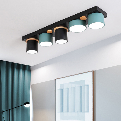 Plafonnier rectangulaire moderne, minimaliste et créatif multicolore, luminaire de plafond, idéal pour un salon, une chambre à coucher, un couloir, une allée, un café ou un hôtel, LED V, 220V ► Photo 1/6