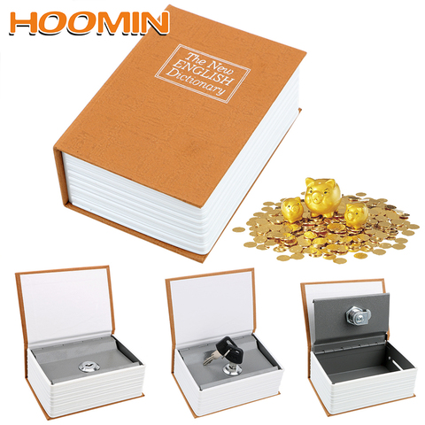 HOOMIN-coffre-fort livre avec serrure de sécurité discrète, boîte d'épargne d'argent de dictionnaire créatif, pneus de pièce de monnaie, cadeau d'anniversaire pour enfants ► Photo 1/6