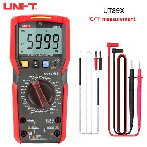 Multimètre numérique UNI-T UT89X UT89XD True RMS 20A courant 1000v voltmètre résistance capacité Transistor testeur de LED ► Photo 1/6