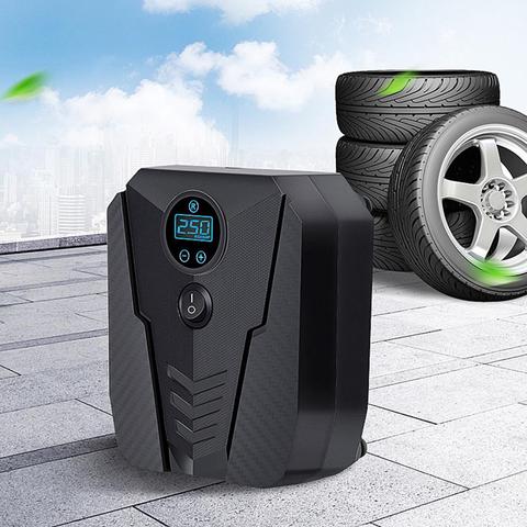 Voiture Portable compresseur d'air pompe DC 12 V numérique pneu gonfleur 150 PSI Auto pompe à Air pour LED pour moto ou voiture pompe à pneu léger ► Photo 1/6