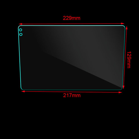 Film de protection en verre trempé 9 pouces, 229x129x217mm, pour voiture Seicane, Navigation GPS, Film de protection en verre trempé ► Photo 1/5