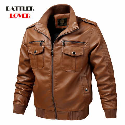 Blouson en cuir homme, Punk, multi-styles, pour motard, à la mode, crâne, 6XL ► Photo 1/6