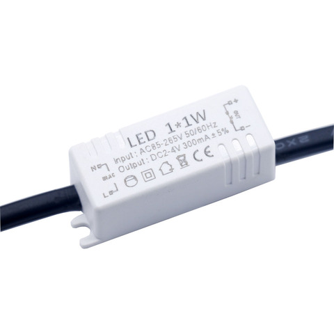 Mini pilote LED DC2-4V, 1x1W, 300ma, 1x3W, 600ma, Mini alimentation électrique, transformateurs d'éclairage, pilote pour lustre à diode en cristal ► Photo 1/6