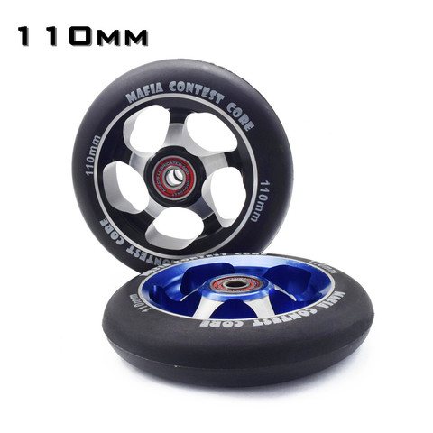 Roue de scooter en alliage d'aluminium de haute précision, roue de marque mgp, moyeu en ligne, rouleau à grande vitesse avec 100, 【 110mm ABEC-9 mm ► Photo 1/6