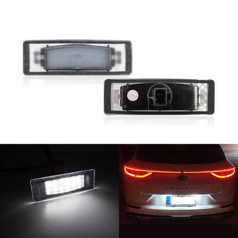 Éclairage de plaque d'immatriculation pour Kia Soul SK3, 2 pièces, lumière blanche, Canbus, sans erreur, compatible avec les modèles GT 2022 SMD, 2022 ► Photo 1/6