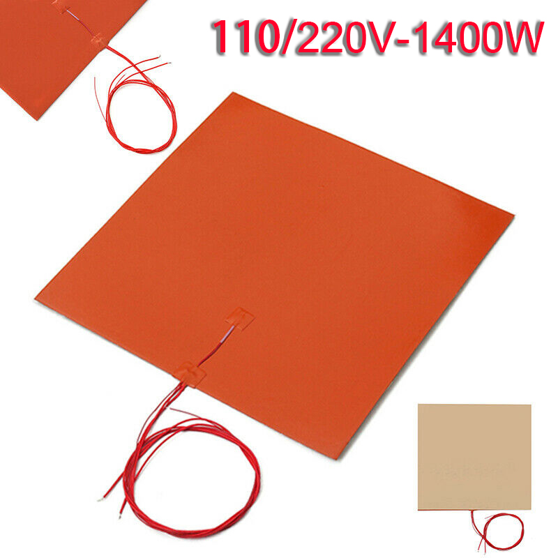 400*400MM 110V/220V 1400W Silicone tapis chauffant pour imprimante 3D lit chauffé chauffage haute Performance coussin chauffant pièces d'outils ► Photo 1/6